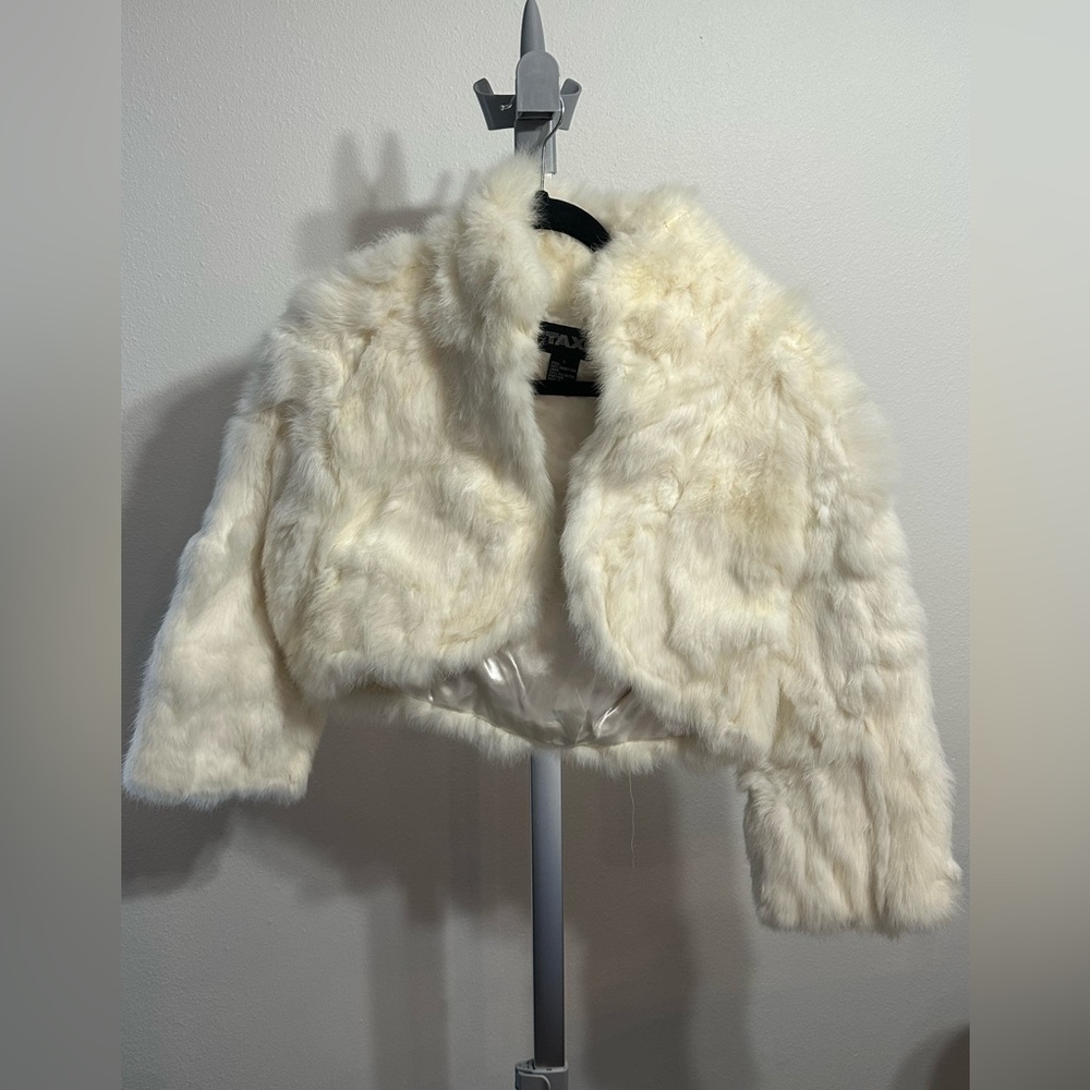 Taxi cream color fur jacket!